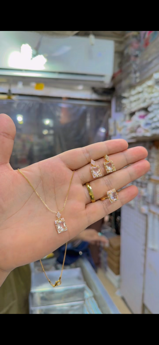 One Carrat Locket set+Ring(Ls242)