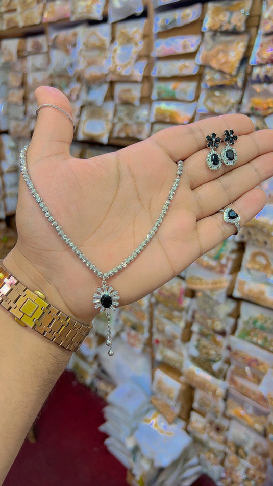 Chandi polish set + ring (Ls020)