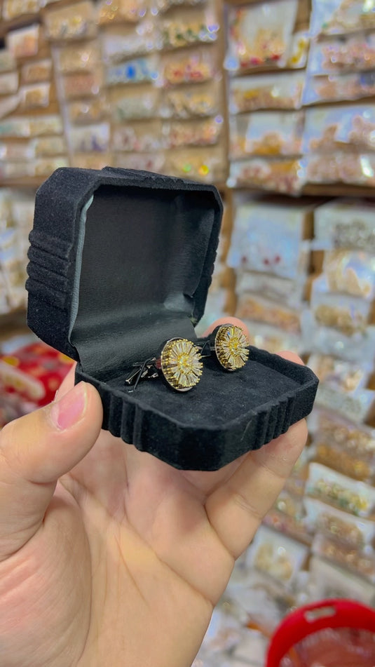 Zircone Italiyan Cufflink with Box (Ca16)