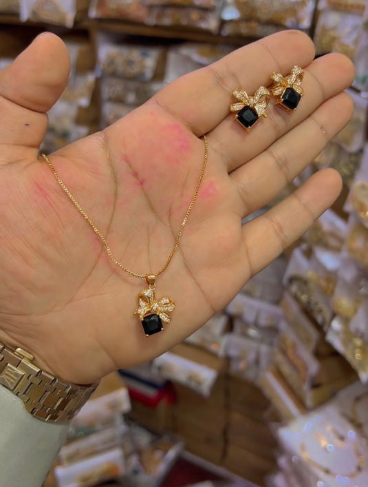 Gold plated locet set (Ls092)