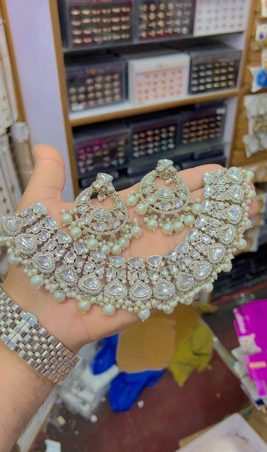 Kundan necklace set With Jhumar (Ns131)