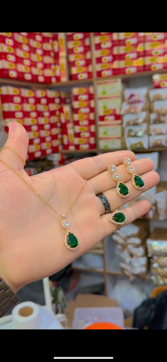 One Carrat Locket set+Ring(Ls167)