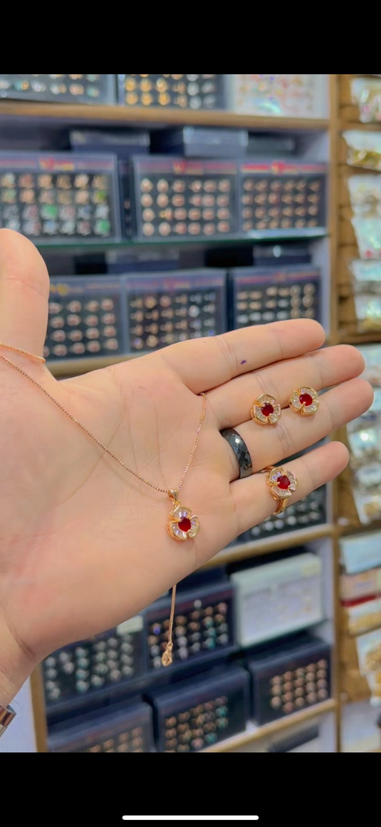 One Carrat Locket set + Ring(Ls126)