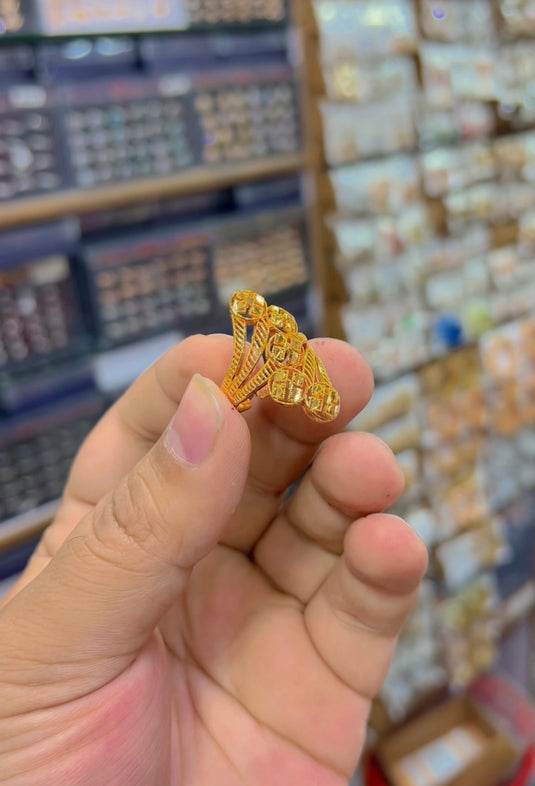 Gold plated Adjustable Ring (Rg082)