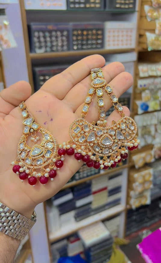 Kundan necklace set With Jhumar (Ns131)