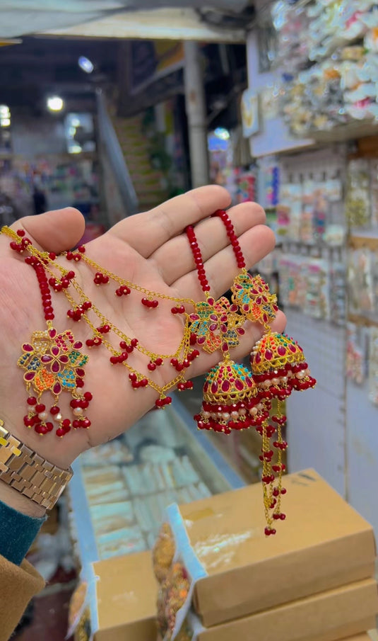 Zircone sharay wala bindiya Jhumkay (Bk26)