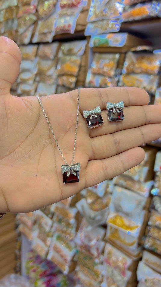 Ad zircone Locket set (Ls36)