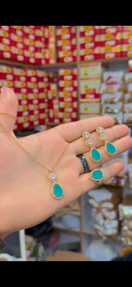 One Carrat Locket set+Ring(Ls167)