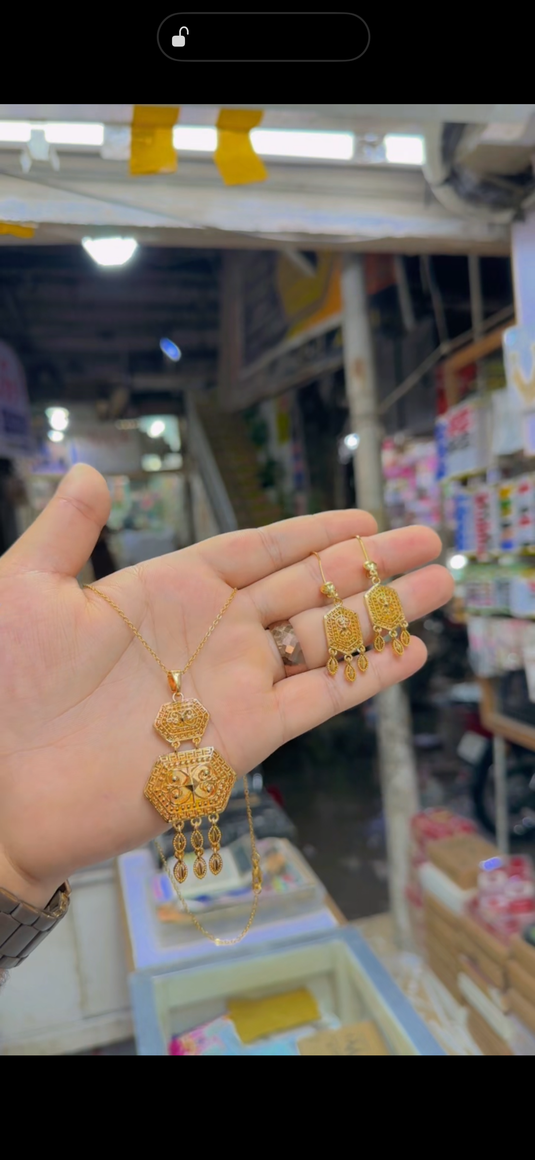 Gold plated Locket set(Ls254)