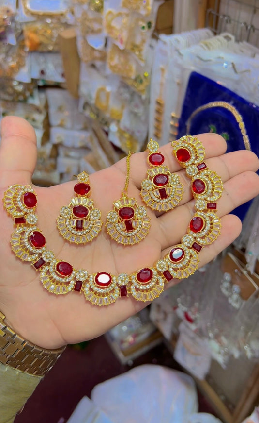 Zircone necklace set (Ns087)