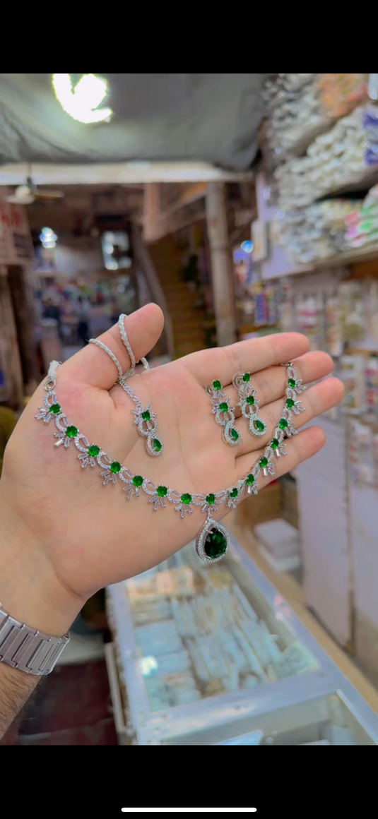 One Carrat Ad Necklace set(Ns199)