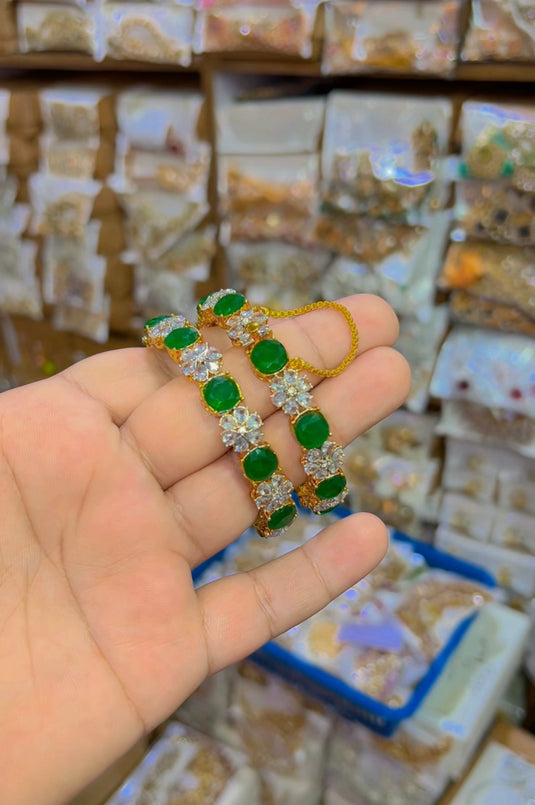 sona polish Zircone stones bangles (Bg115)