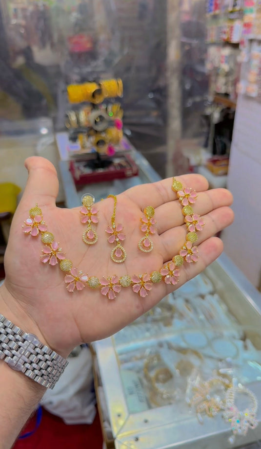 Ad american diomand necklace set (Ns240) very Good quality