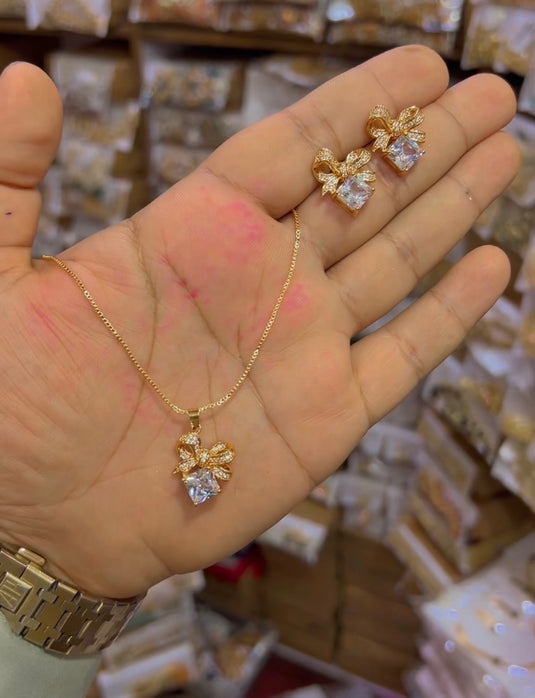 Gold plated locet set (Ls092)