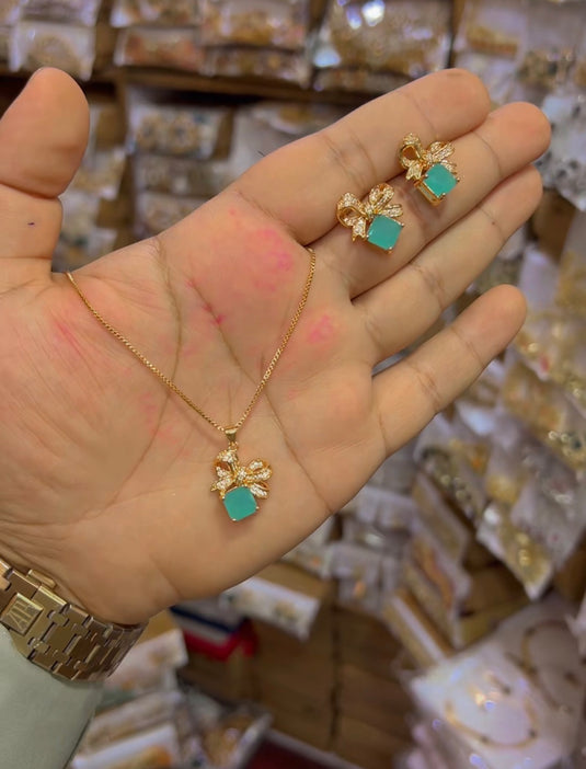 Gold plated locet set (Ls092)