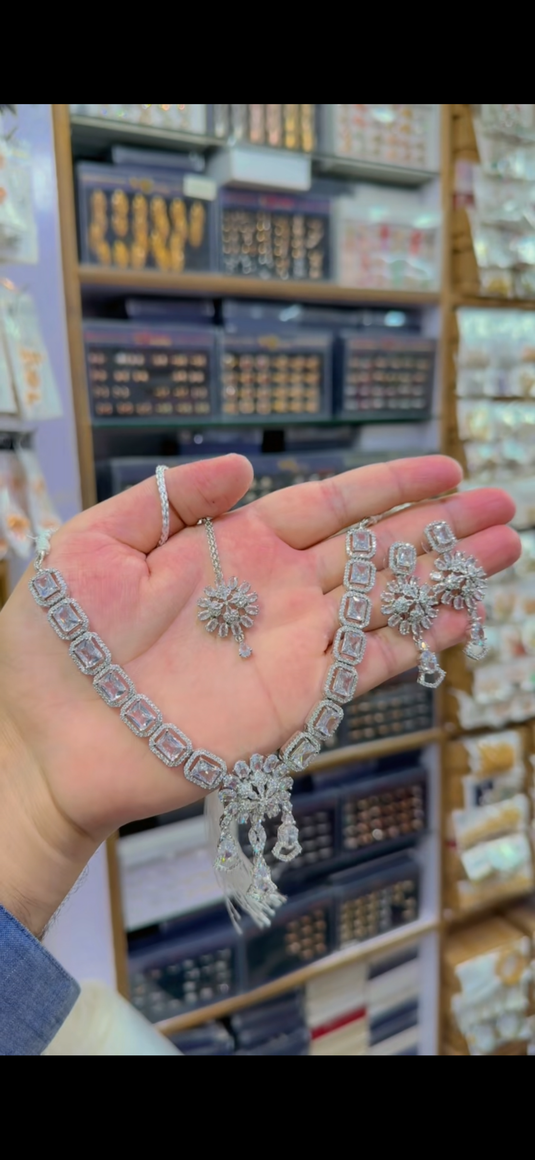 One Carrat Ad Zircone Necklace set(Ns149)