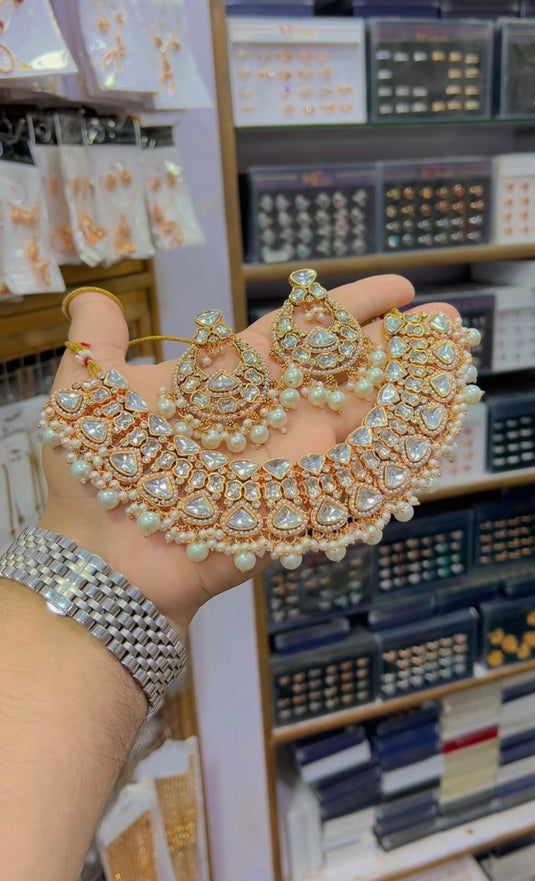 Kundan necklace set With Jhumar (Ns131)