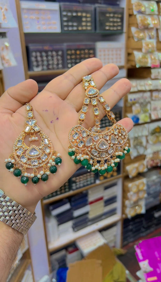 Kundan necklace set With Jhumar (Ns131)