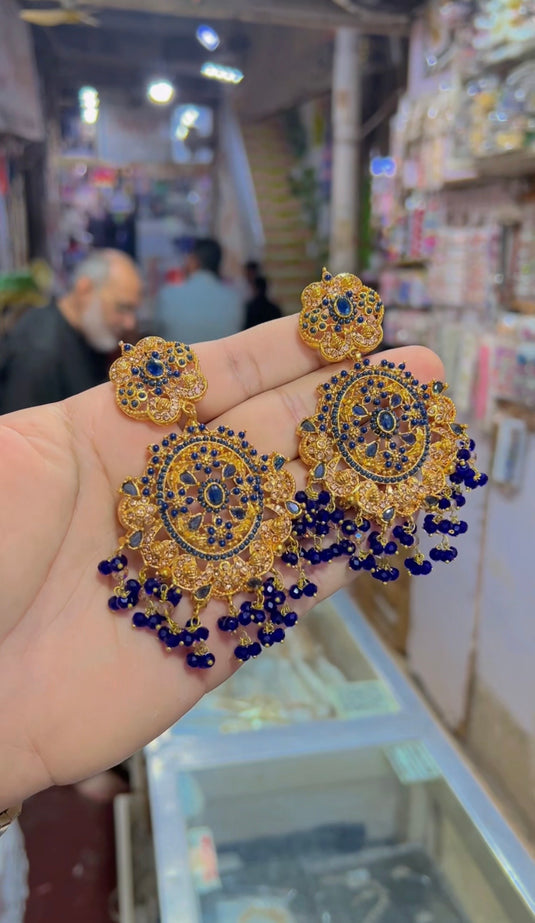 3D zircine Stones Earrings (Er100)