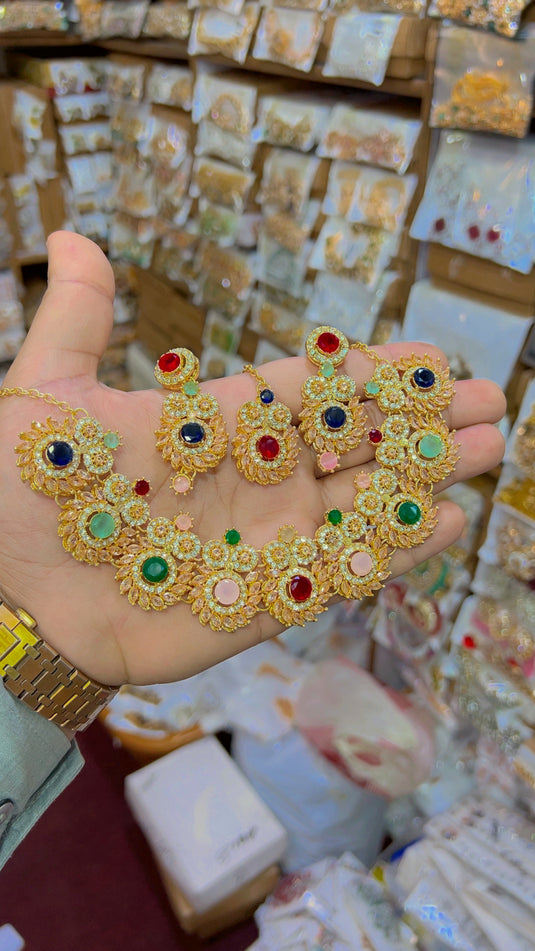 Zircone necklace set (Ns62)