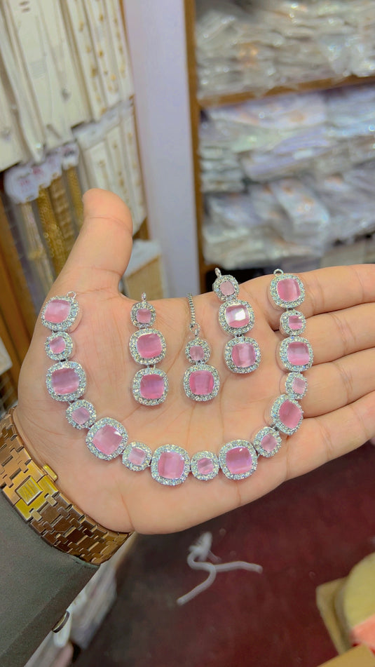 Zircone necklace set (Ns038)