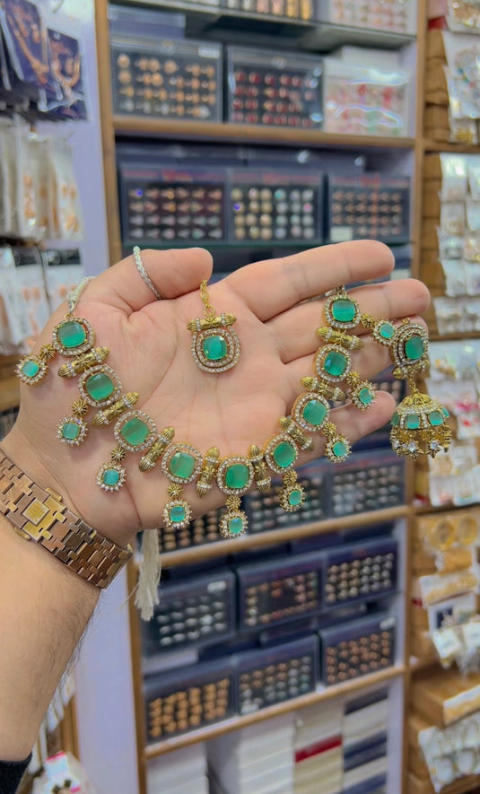 zircone necklace set (Ns164)