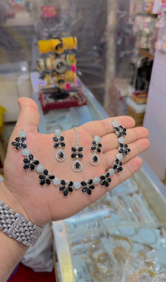 Ad american diomand necklace set (Ns240) very Good quality