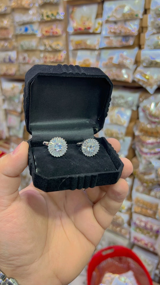 Zircone Italiyan Cufflink with Box (Ca07)