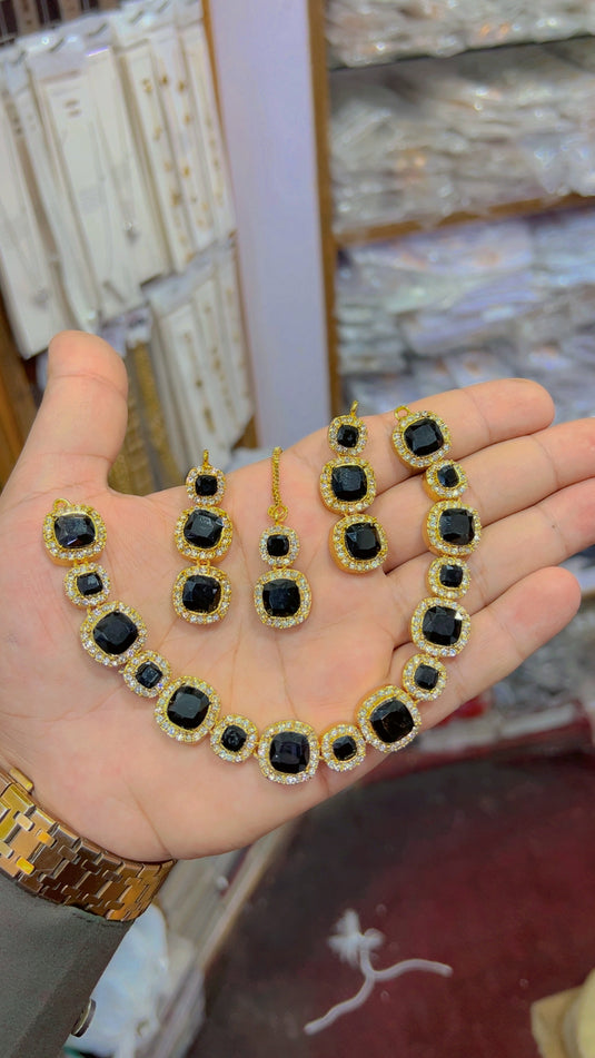 Zircone necklace set (Ns038)