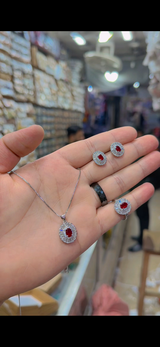 One Carrat Locket set + Ring(Ls165)