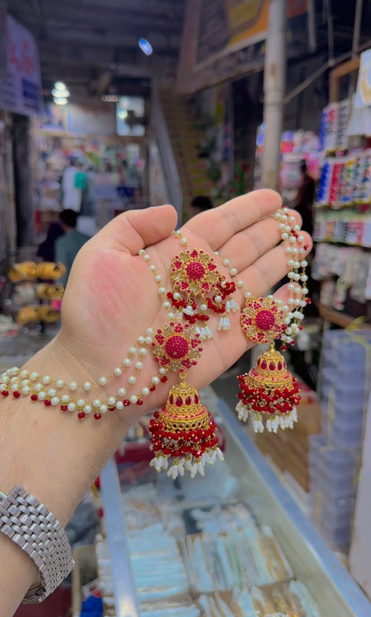 Bahobali Jhumkay + bindiya (Bk33)