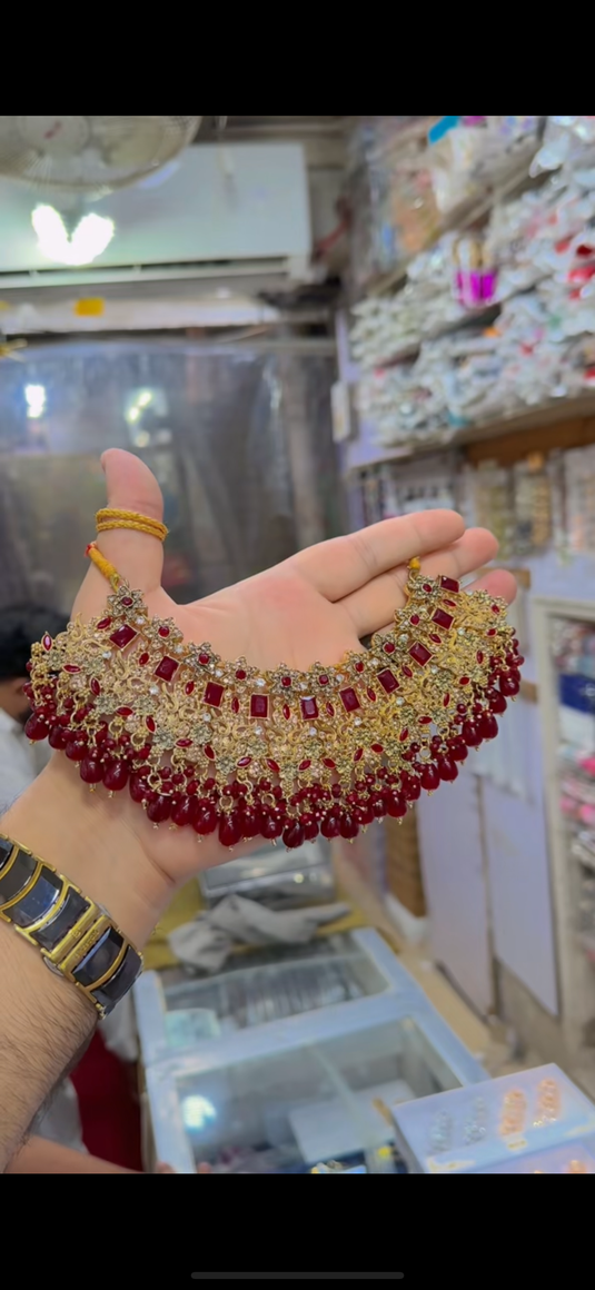 Bridal Necklace set with Mala(Ns227)