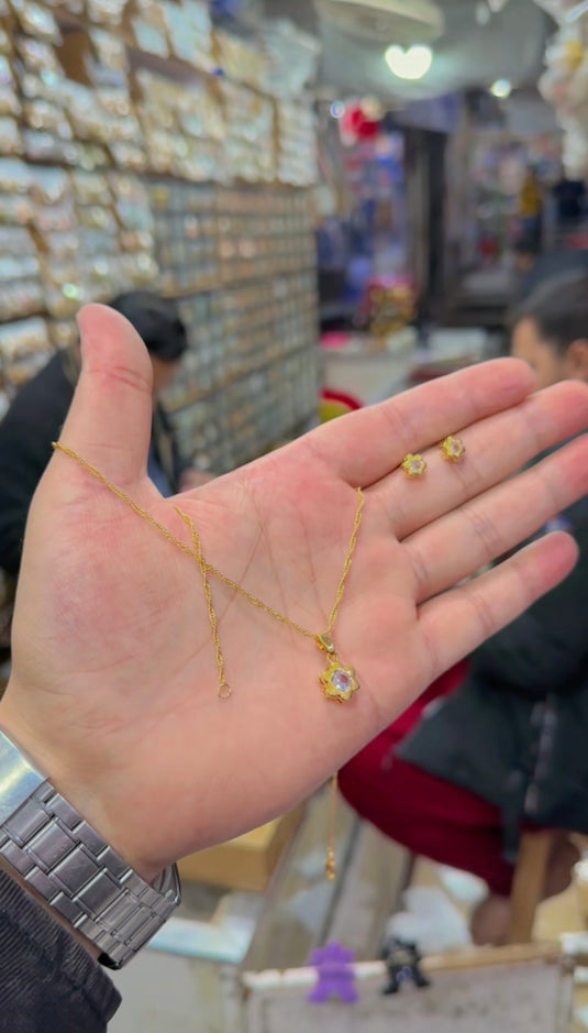 Gold plated Locket set(Ls149)