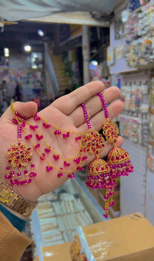 Zircone sharay wala bindiya Jhumkay (Bk26)