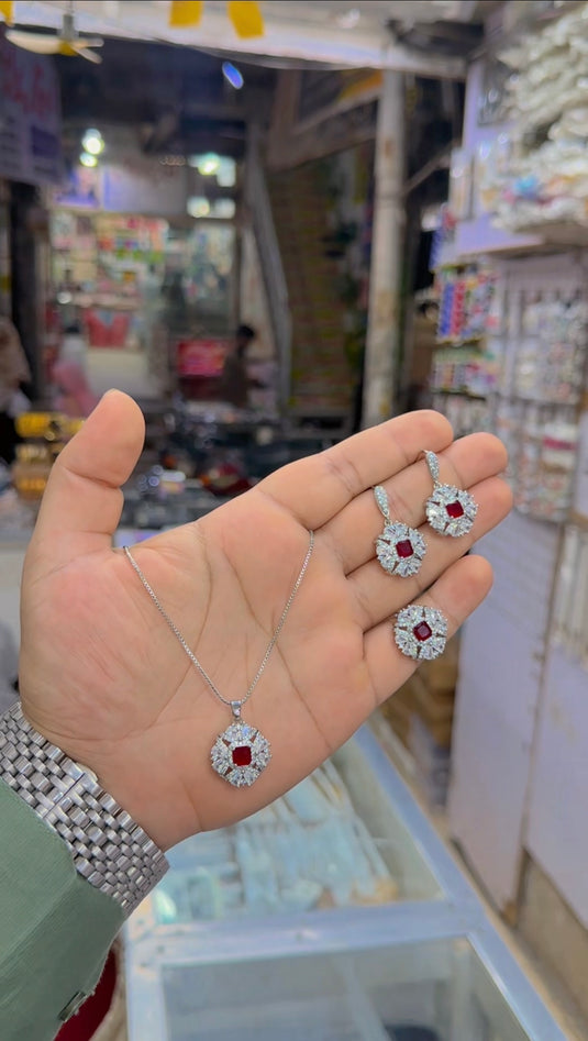1 carat zircone locet set (Ls252)
