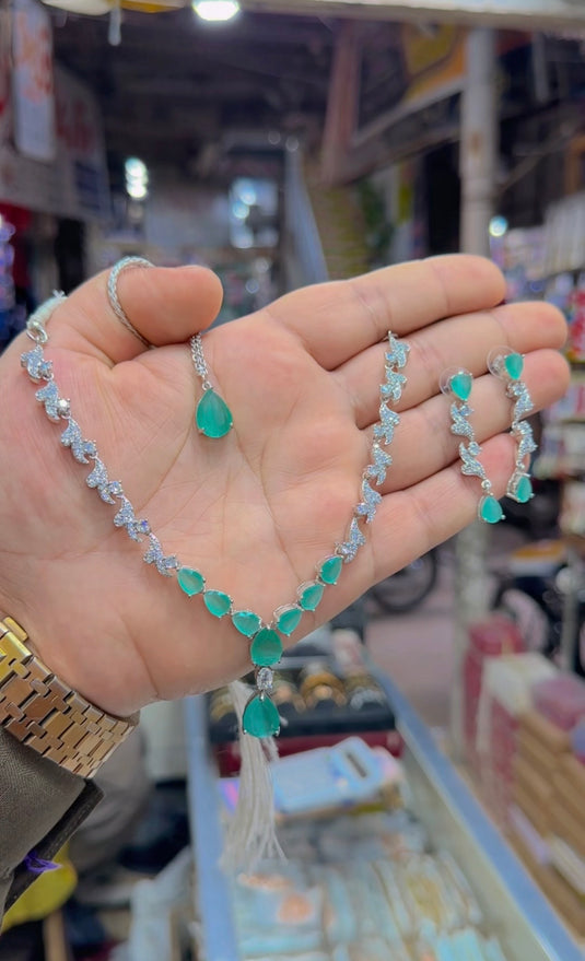 Ad zircone necklace set (Ns186)