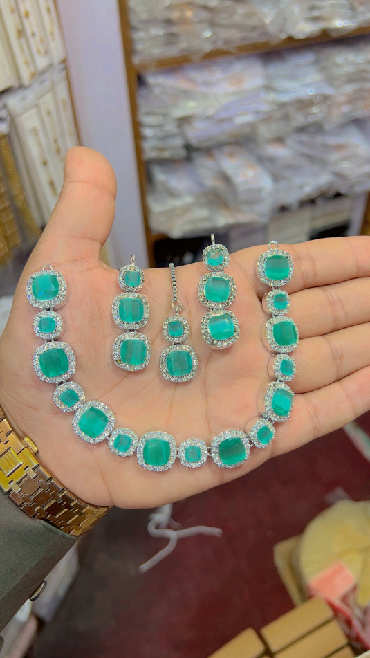 Zircone necklace set (Ns038)