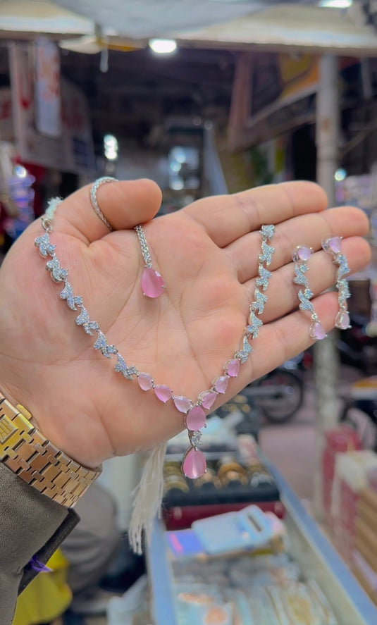 Ad zircone necklace set (Ns186)