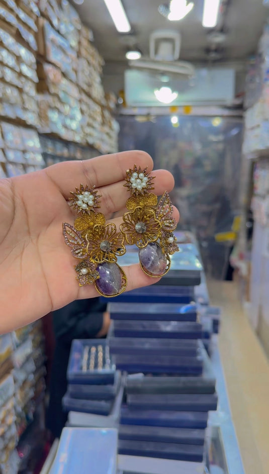 Turkish real stones Earrings (Er169)