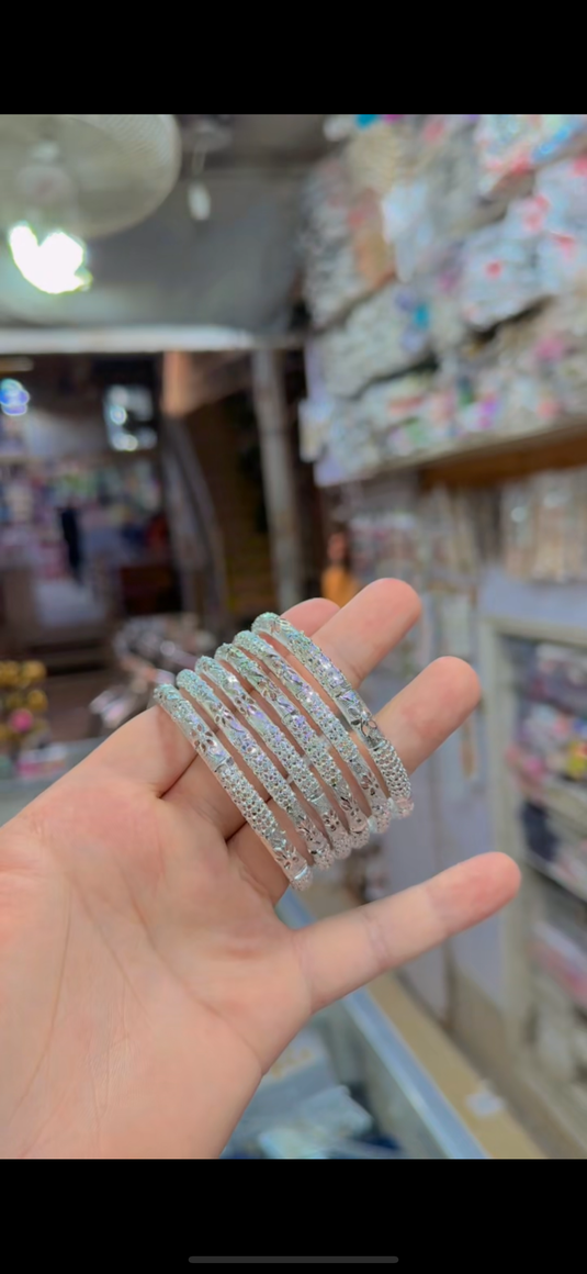 Casting chandi polish bangles(Bg267)