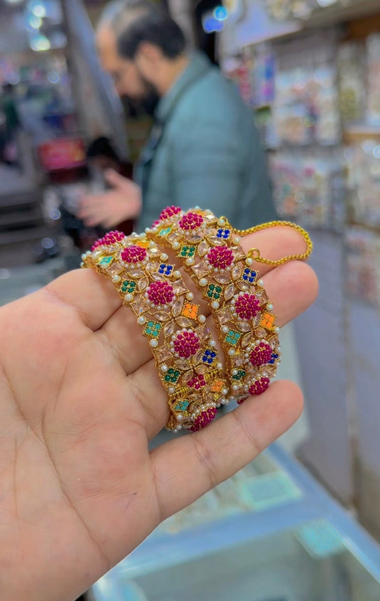 9 ratan zircone bangles (Bg206)