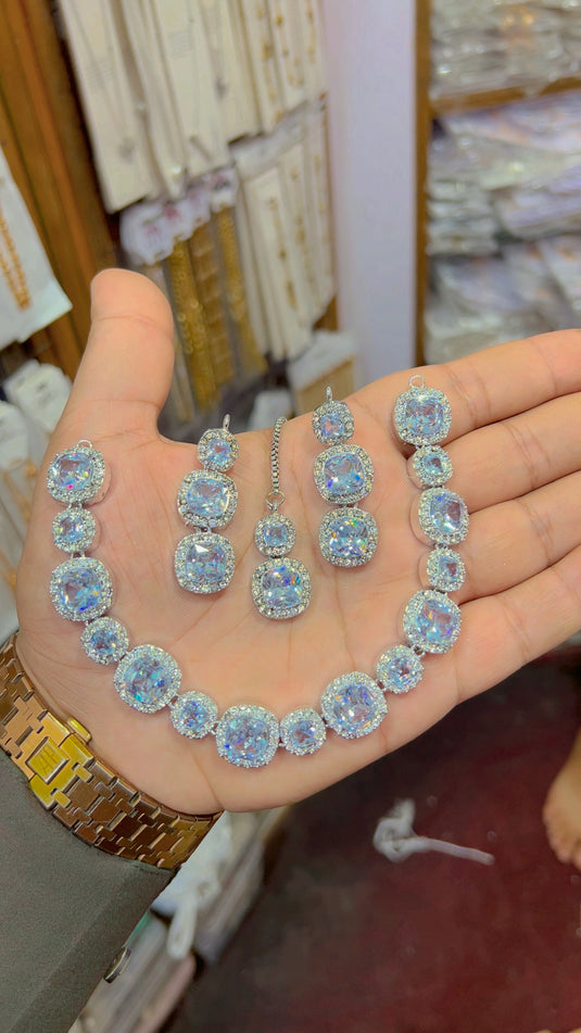 Zircone necklace set (Ns038)