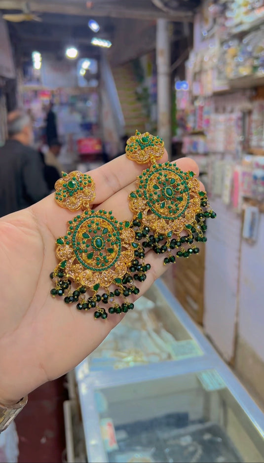 3D zircine Stones Earrings (Er100)