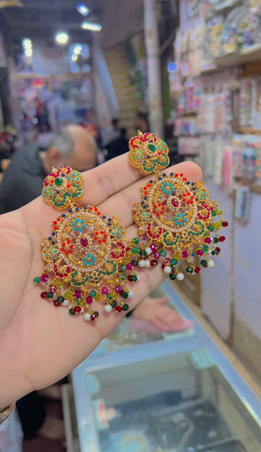 3D zircine Stones Earrings (Er100)