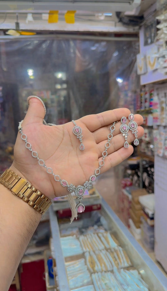 Ad (American diomand necklace set) (Ns250)