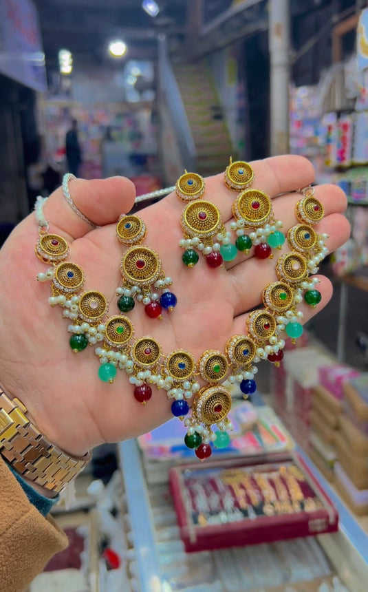rajwari style necklace set (Ns175)