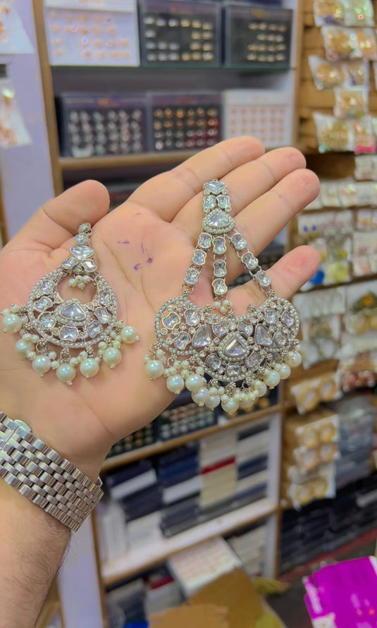 Kundan necklace set With Jhumar (Ns131)