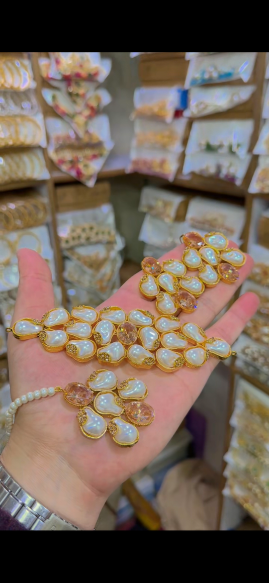 Turkish Mother of Pearl’s chokar set(Cs113)