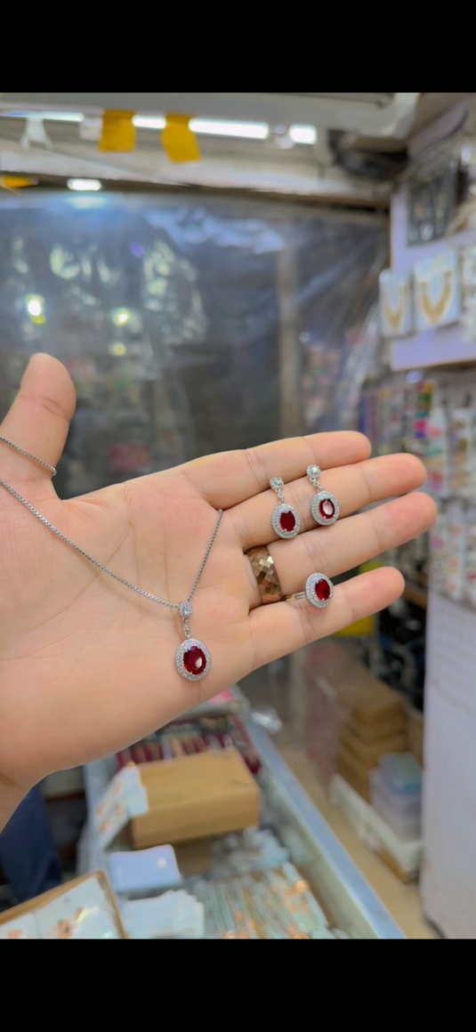 One Carrat Locket set + Ring(Ls247)