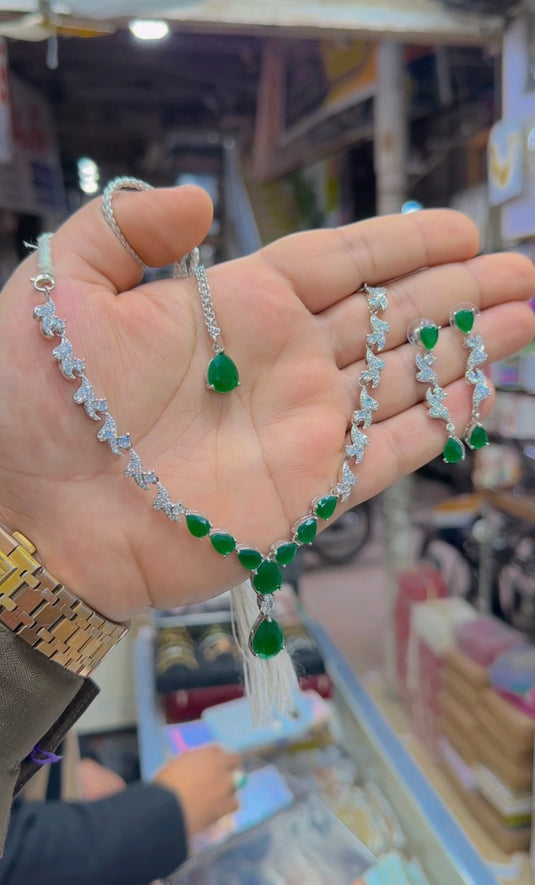 Ad zircone necklace set (Ns186)